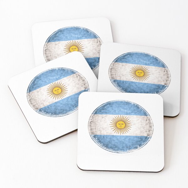 Item preview, Argentina Flag Circle Sticker | Minimal Argentine National Flag Design designed and sold by RelateAndTee.