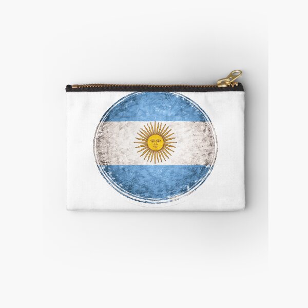 Item preview, Argentina Flag Circle Sticker | Minimal Argentine National Flag Design designed and sold by RelateAndTee.