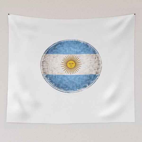 Item preview, Argentina Flag Circle Sticker | Minimal Argentine National Flag Design designed and sold by RelateAndTee.