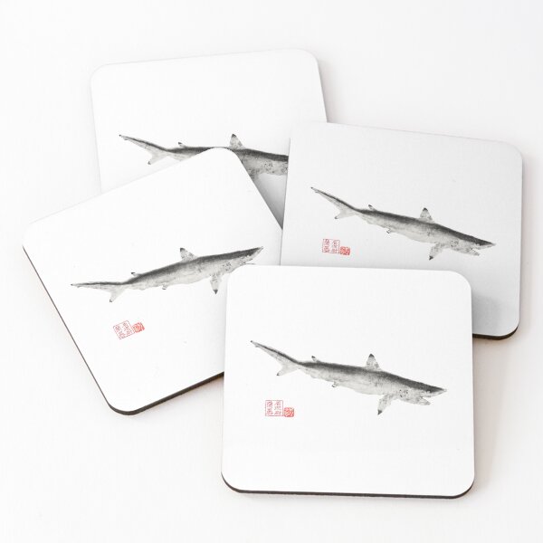 Item preview, Japanese Gyotaku Blacktip Shark designed and sold by MaluGyotaku.