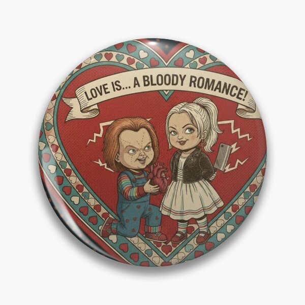Artikelvorschau, Liebe ist... eine blutige Romanze – Chucky & Tiffany Valentine entworfen und verkauft von Art's Diner.