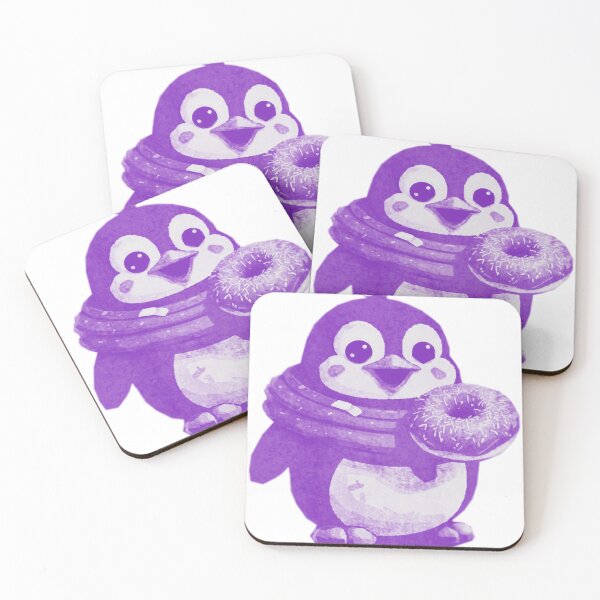 Item preview, Cute Kawaii Penguin with Donut designed and sold by kinpirks.