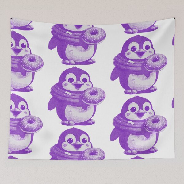 Item preview, Cute Kawaii Penguin with Donut designed and sold by kinpirks.