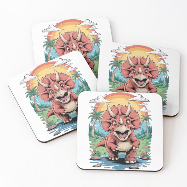 Item preview, . Triceratops celebrating designed and sold by Diesel Drinking Dinosaurs.