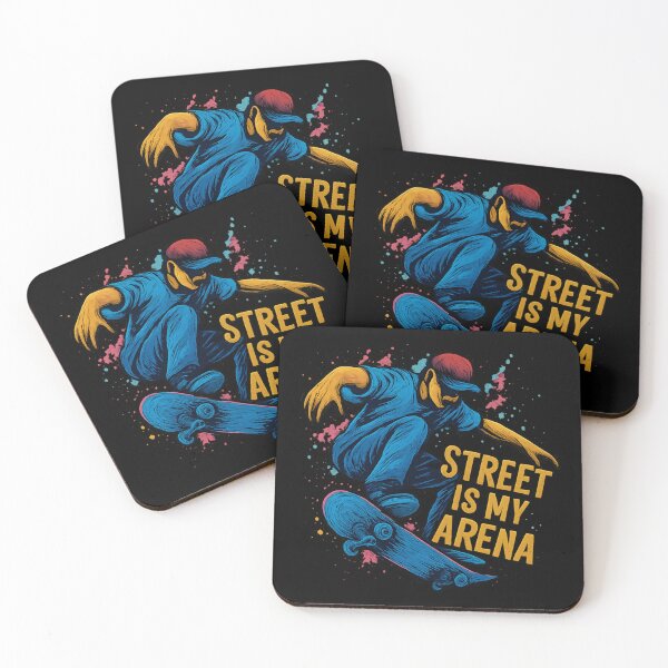 Item preview, Street Is My Arena - Urban Skateboard Art designed and sold by MKreative Studio.