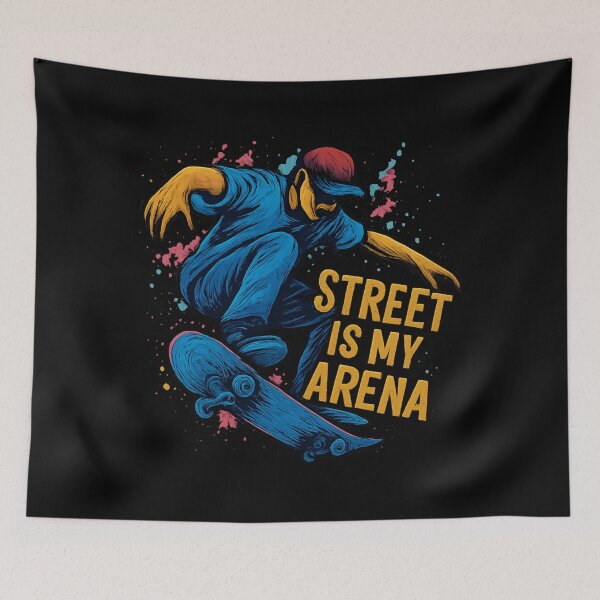Item preview, Street Is My Arena - Urban Skateboard Art designed and sold by MKreative Studio.