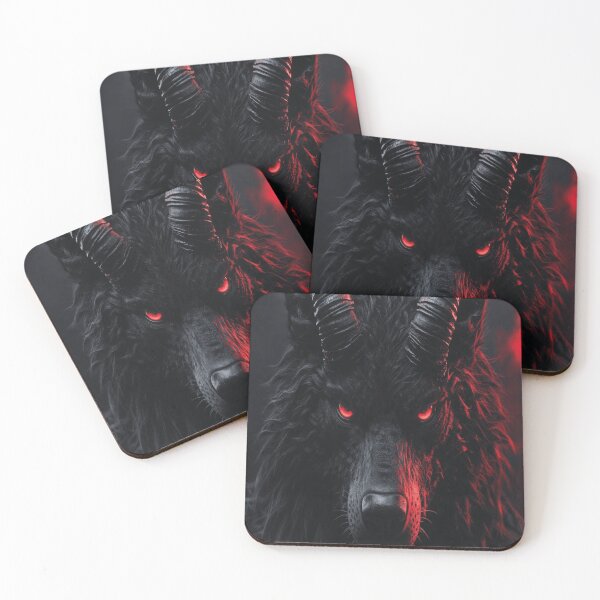 Item preview, Fierce Horned Wolf stare - Dark Fantasy Creature Art designed and sold by NovaDigitalArt45.