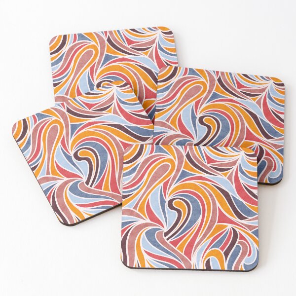 Item preview, Abstract Retro Swirls Pattern designed and sold by Farissa Designs.