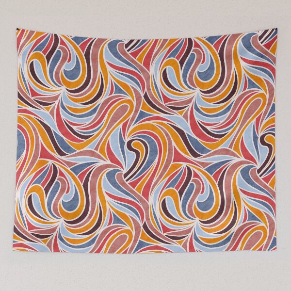 Item preview, Abstract Retro Swirls Pattern designed and sold by Farissa Designs.