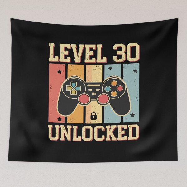 Item preview, Level 30 Unlocked Video Gamer 30th Birthday  designed and sold by MarkLeedsArt.