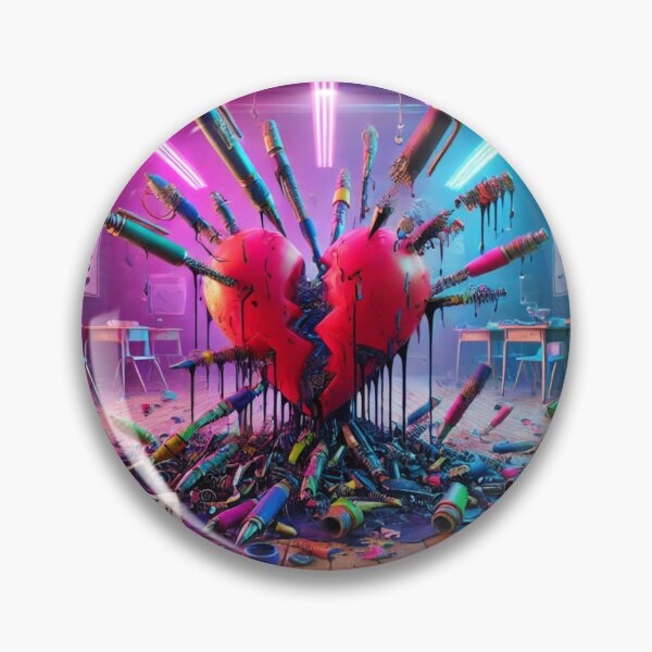 Item preview, Creative Burnout – Broken Heart Illustration, Artist Pain, Emotional Art About Boundaries designed and sold by ComedyInkFactor.