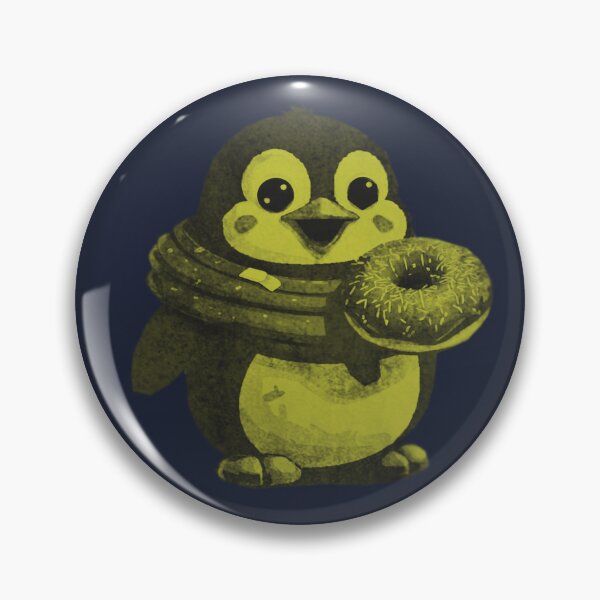 Item preview, Cute Kawaii Penguin with Donut designed and sold by kinpirks.