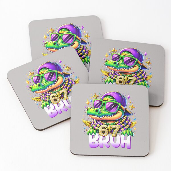 Item preview, 67 Mardi Gras Alligator Mardigator Six Seven Bruh Boys 6 7 designed and sold by mjohnson9.