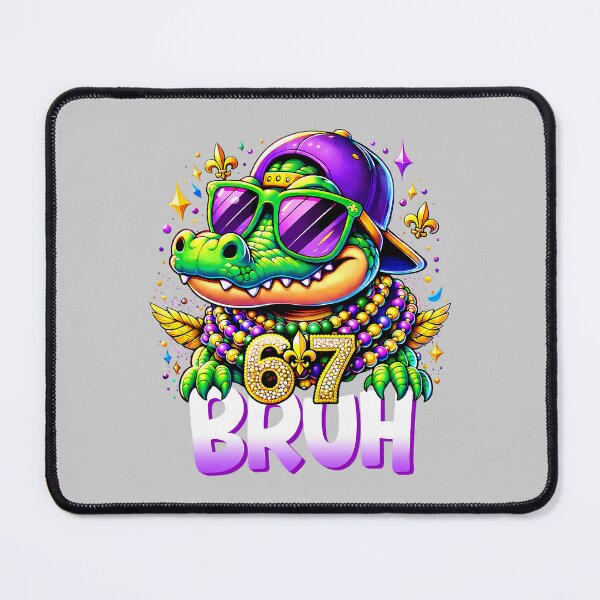 Item preview, 67 Mardi Gras Alligator Mardigator Six Seven Bruh Boys 6 7 designed and sold by mjohnson9.