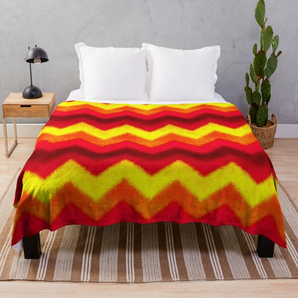 Item preview, Red Yellow Chevron Zigzag Pattern designed and sold by bubblegoth.