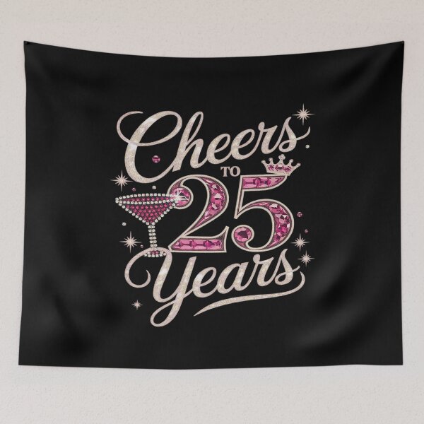 Item preview, Cheers To 25 Years 25th Birthday 25 Years Old Bday 1  designed and sold by AquaKiev.