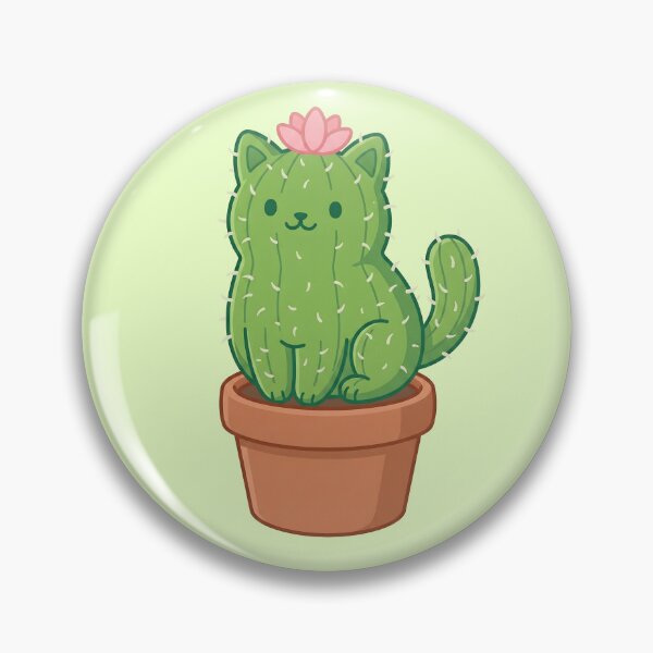 Item preview, Cute Cactus Cat Hybrid – Kawaii Potted Succulent designed and sold by Teeflex.