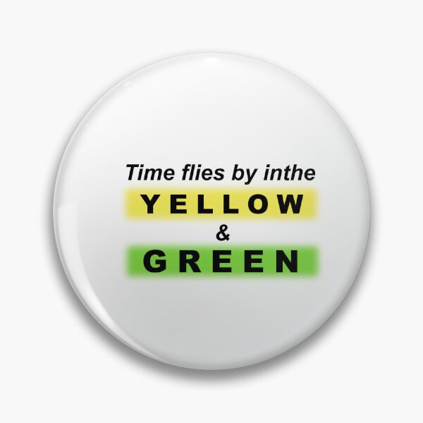Item preview, Time Flies By in the Yellow and Green – Minimal Lyric Typography Design designed and sold by inaveed.