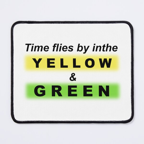 Item preview, Time Flies By in the Yellow and Green – Minimal Lyric Typography Design designed and sold by inaveed.