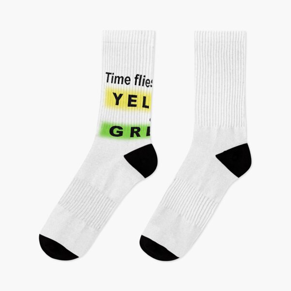 Item preview, Time Flies By in the Yellow and Green – Minimal Lyric Typography Design designed and sold by inaveed.