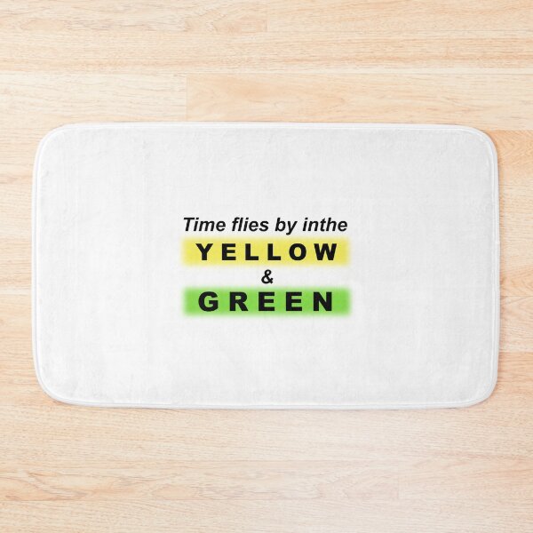 Item preview, Time Flies By in the Yellow and Green – Minimal Lyric Typography Design designed and sold by inaveed.