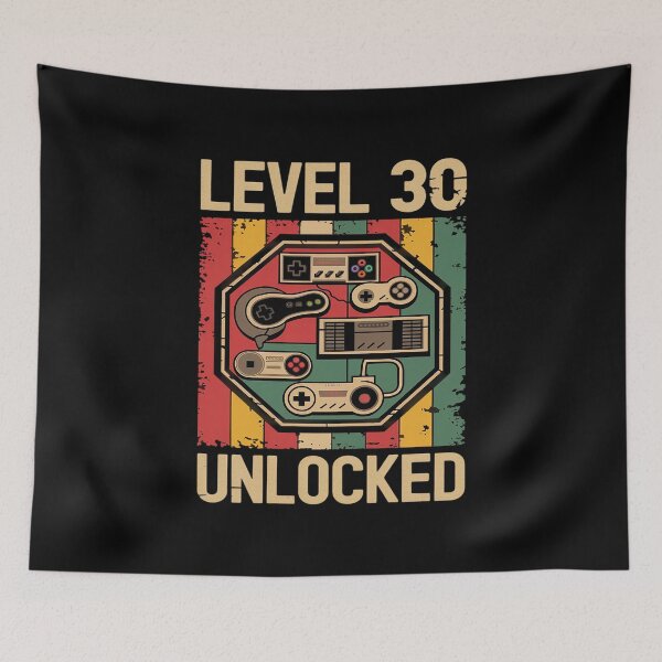 Item preview, Level 30 Unlocked Video Gamer 30th Birthday1  designed and sold by MarkLeedsArt.