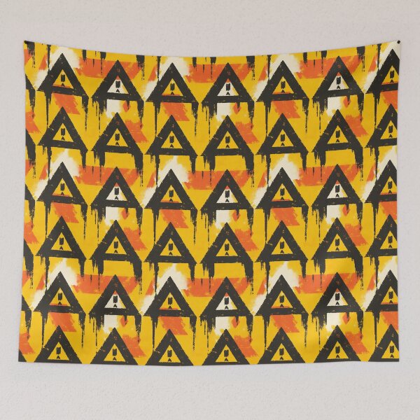 Item preview, Dripping Hazard Triangle Warning Pattern designed and sold by bubblegoth.