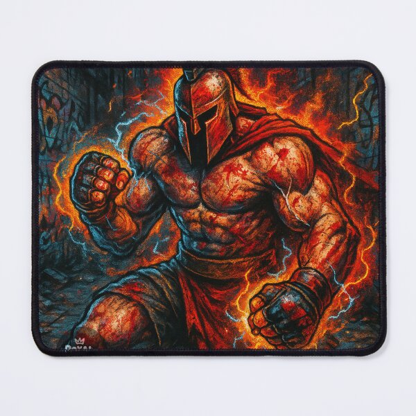 Item preview, Flaming Lava-Skinned Muscular Warrior designed and sold by RoyalKnightMMA.