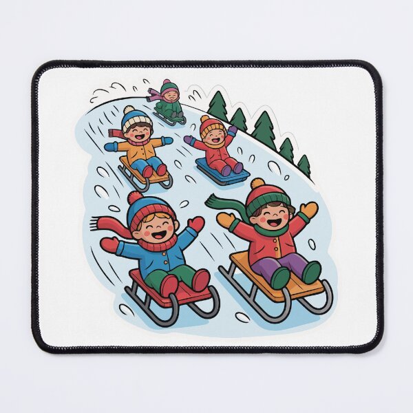 Item preview, Children sledding designed and sold by desinganddecor.