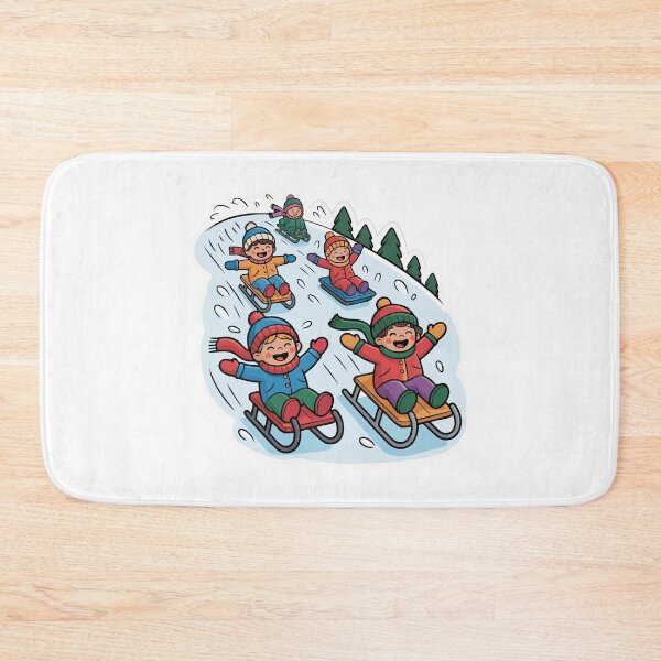 Item preview, Children sledding designed and sold by desinganddecor.