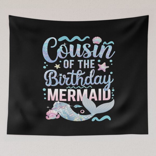 Item preview, Cousin Of The Birthday Mermaid Party Matching Family Sibling  designed and sold by AquaKiev.