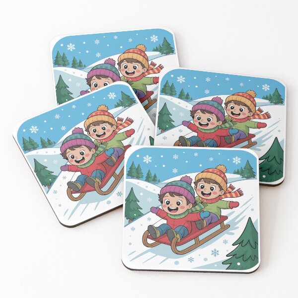 Item preview, Children sledding designed and sold by desinganddecor.