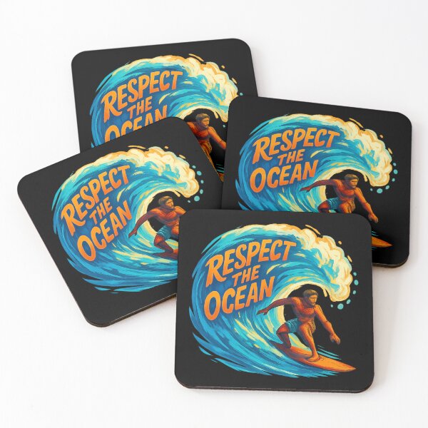 Item preview, Respect the Ocean - Dynamic Surf Wave Art designed and sold by MKreative Studio.