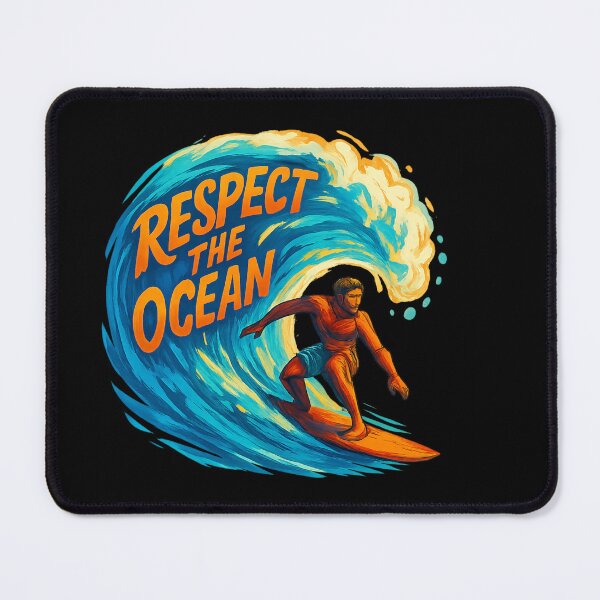 Item preview, Respect the Ocean - Dynamic Surf Wave Art designed and sold by MKreative Studio.