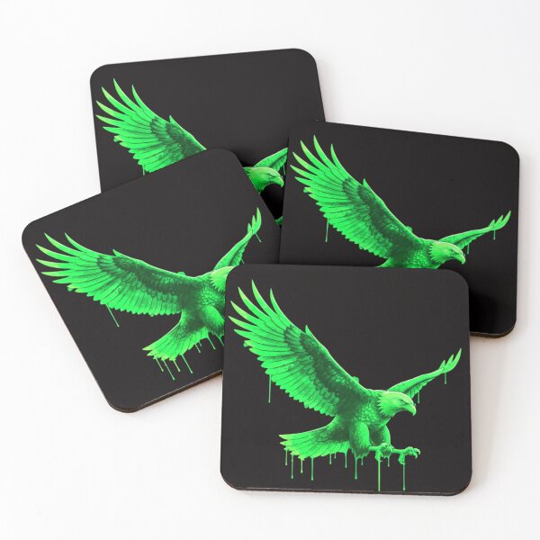 Item preview, Neon Psychedelic Glowing Colorful Eagle Portrait Art designed and sold by ExploreAura Studio.