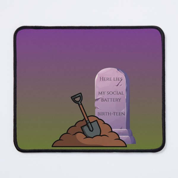 Item preview, Social Battery Headstone - Dark Humour designed and sold by TayloredArts.
