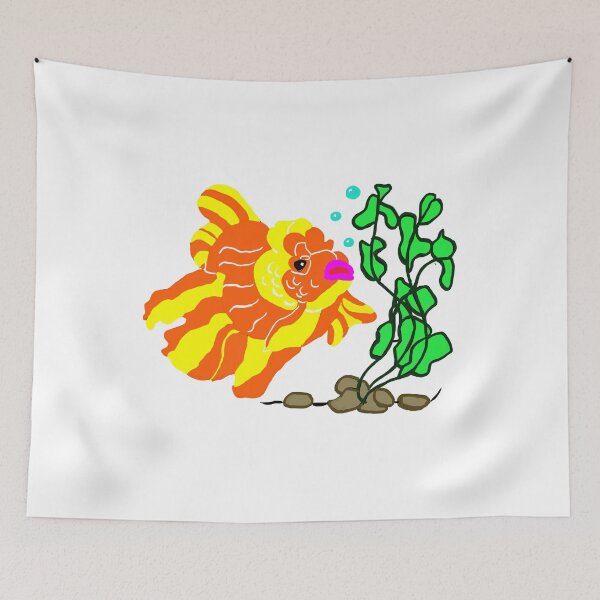 Item preview, Fancy Goldfish Colorful Painterly Art designed and sold by Najomiartstudio.