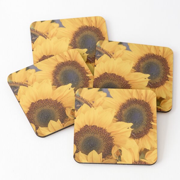 Item preview, A beautiful bunch of sunflowers stands out at the Sarasota Farmers Market, glowing with rich golden petals. designed and sold by EyezWatchin.