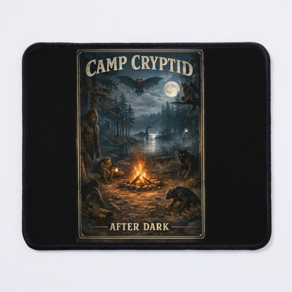Item preview, Camp Cryptid After Dark – Bigfoot Mothman Dogman Wendigo designed and sold by shoppingtshirts.