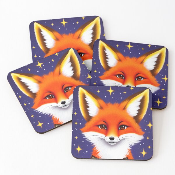 Item preview, Magical Starry Night: Mommy Fox and Baby designed and sold by FriskyLemur.