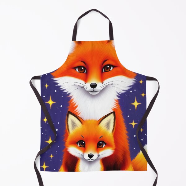 Item preview, Magical Starry Night: Mommy Fox and Baby designed and sold by FriskyLemur.