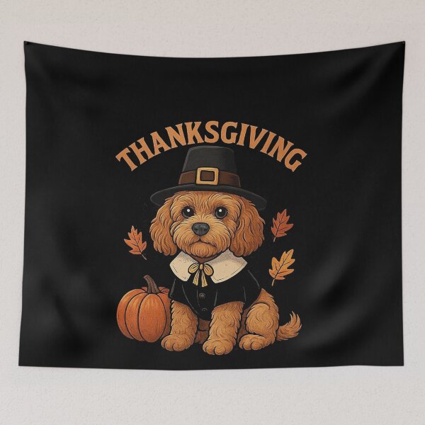Item preview, Cavapoo Thinksgiven Pumpkin For Mom Dad Kids designed and sold by SALI MANI.