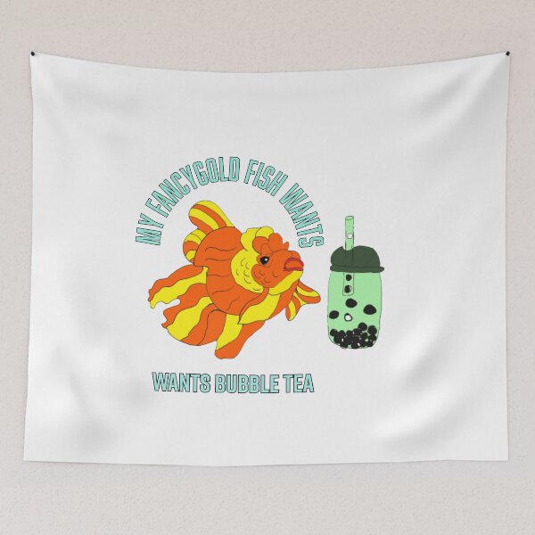 Item preview, My Fancy Goldfish Wants Bubble Tea designed and sold by Najomiartstudio.