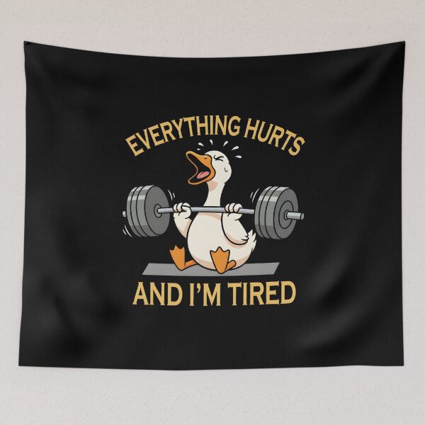 Item preview, Exhausted Gym Duck designed and sold by Nocturnal-Vines.