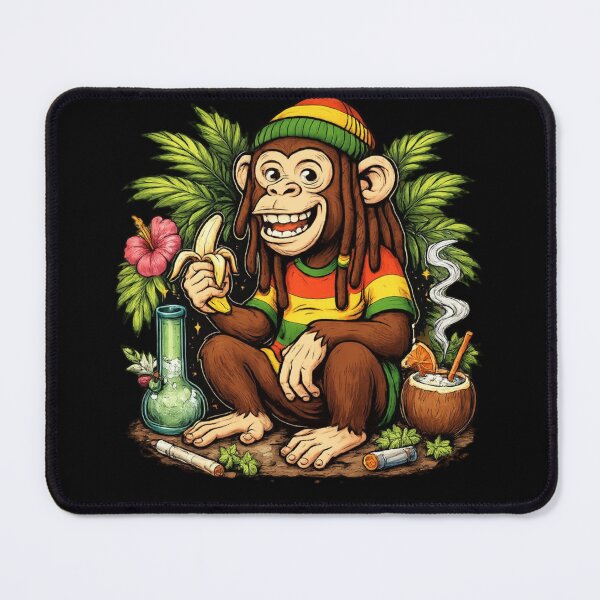 Item preview, Rasta Monkey Banana Vibes – Chill Tropical Cartoon Art T-Shirt designed and sold by ArtfulAppeals.