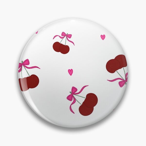 Item preview, Cute Cherry Bow Kawaii Fruit Pink Ribbon Cherry designed and sold by Kuntalee.