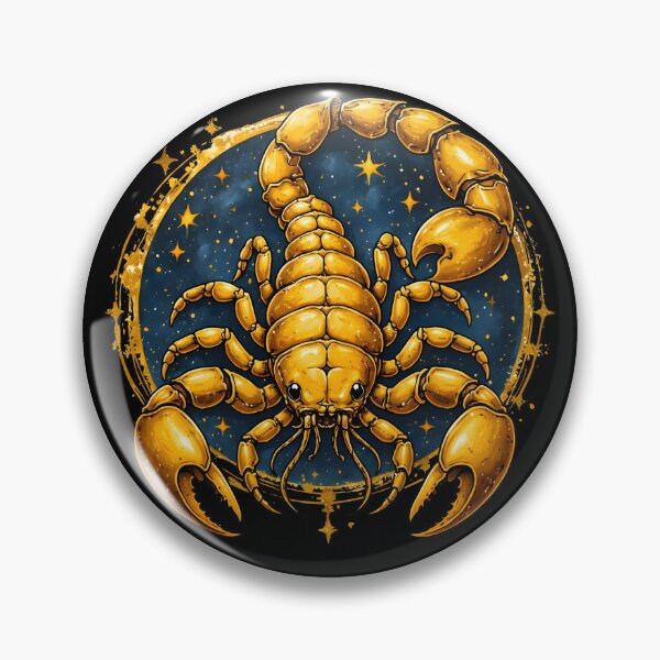 Item preview, Golden Scorpion Zodiac Art – Celestial Scorpio Illustration designed and sold by Karolina’s Cozy Creations.