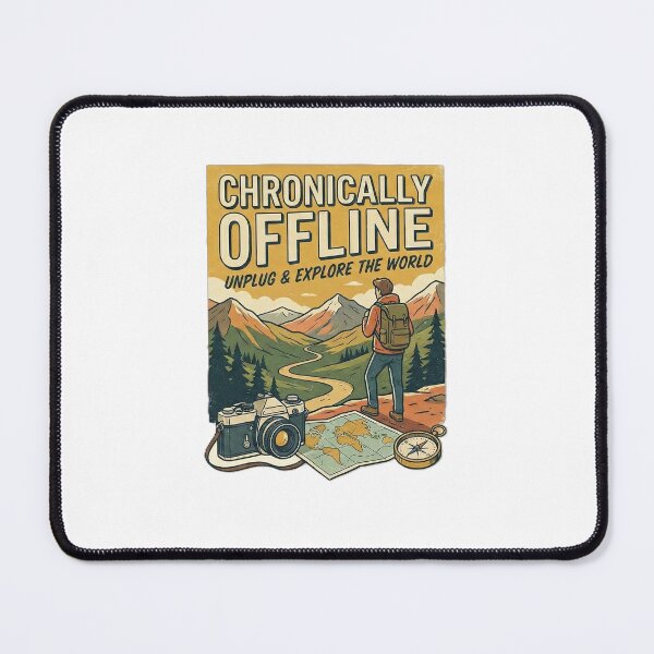 Item preview, Unplug & Explore – Chronically Offline Vintage Travel designed and sold by KERK Art and Design.