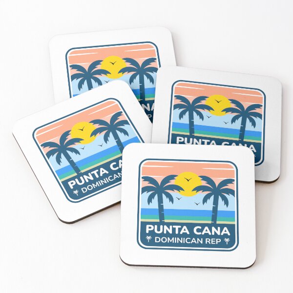 Item preview, Punta Cana Dominican Rep - Retro Sunset Beach Ocean Palm Trees Tropical Paradise Vacation designed and sold by Shape Snip Studio.