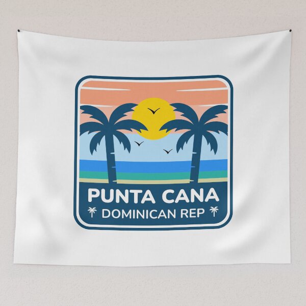 Item preview, Punta Cana Dominican Rep - Retro Sunset Beach Ocean Palm Trees Tropical Paradise Vacation designed and sold by Shape Snip Studio.